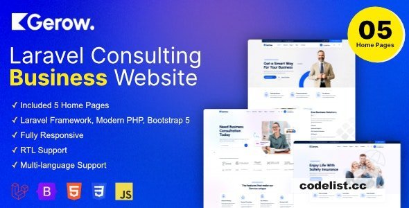 Gerow v1.4.4 - Business Consulting Laravel Script - nulled