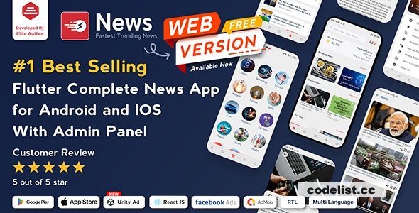 News v3.0.5 - Flutter News App for Android &amp; iOS with Admin Panel - nulled