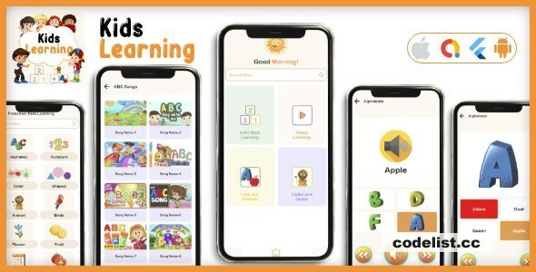 Kids learning App - kids all in one learning flutter app -Flutter Android &amp; iOS App -V2
