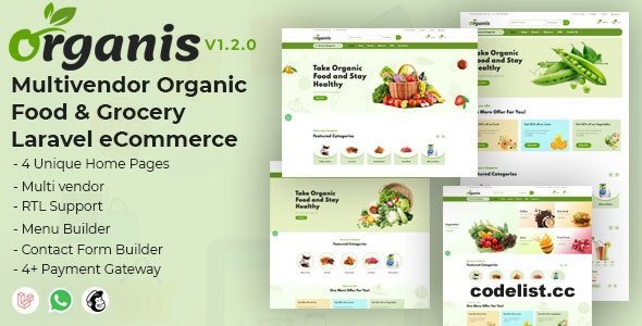 Organis v1.2.1 - Multivendor Organic Food &amp; Grocery Laravel eCommerce