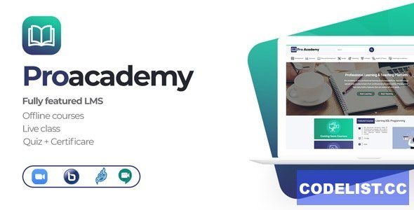 Proacademy v2.7 - LMS &amp; Live Classes Marketplace
