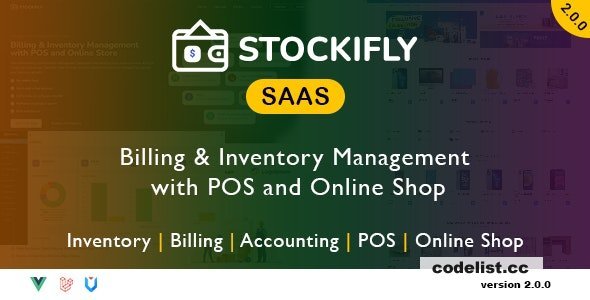 Stockifly SAAS v2.0.0 - Billing &amp; Inventory Management with POS and Online Shop
