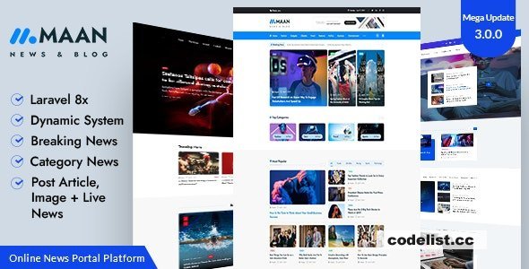 Maan News v3.1.0 - Laravel Magazine Blog &amp; News PHP Script