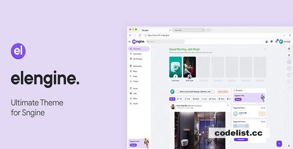 Elengine Theme for Sngine v1.0.8