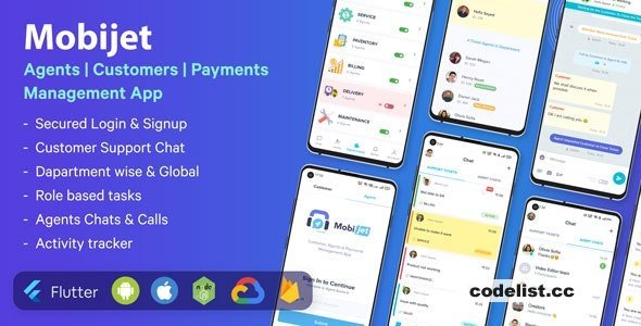 Mobijet v1.0.4 - Agents, Customers &amp; Payments Management App | Android &amp; iOS Flutter app