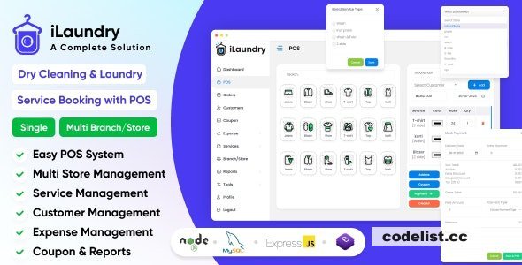 iLaundry v1.1 - Dry Cleaning &amp; Laundry Service Booking with POS
