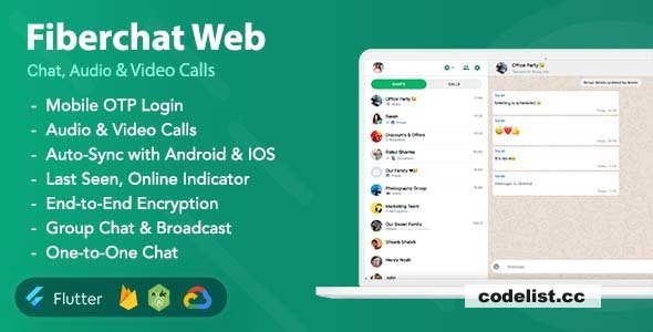 Fiberchat Web v1.0.6 - Chat &amp; Calling Web App - Flutter Web App