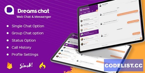 DreamsChat v1.5.5 - WhatsApp Clone - Native Android App with Firebase Realtime Chat &amp; Sinch for Call