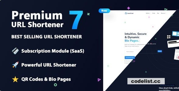 Premium URL Shortener v7.0.2 - Link Shortener, Bio Pages &amp; QR Codes - nulled