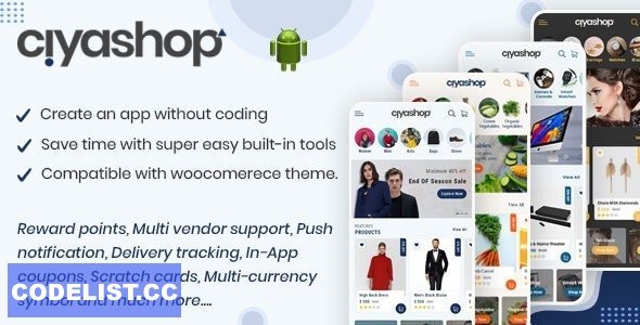 CiyaShop v5.13 - Native Android Application based on WooCommerce