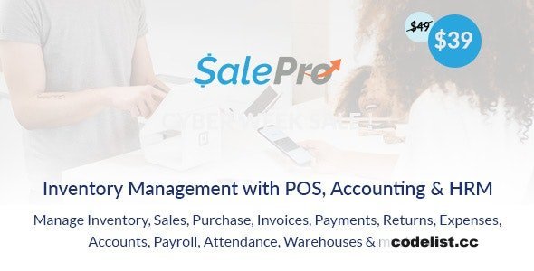 SalePro v4.1.0 - POS, Inventory Management System with HRM &amp; Accounting - nulled