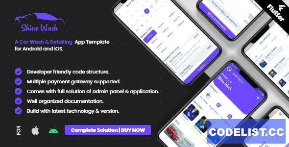 Car Wash Booking System with mobile apps android | Ios | Flutter v2.0.0