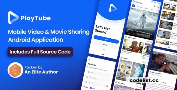 PlayTube v3.8 - Mobile Video &amp; Movie Sharing Android Native Application (Import / Upload)