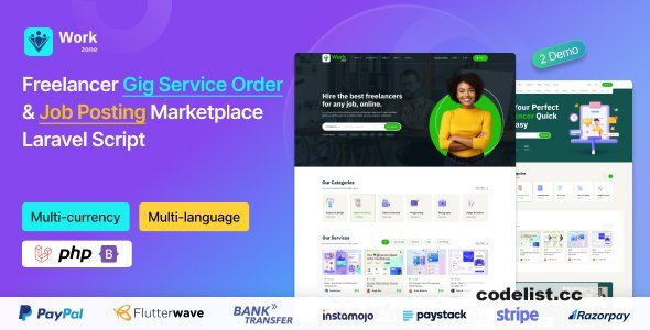 Workzone v3.0.0 - Freelancer Marketplace for Gig Service Order &amp; Job Posting Laravel Script