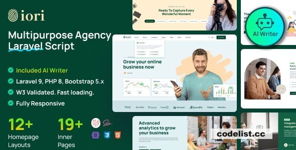 Iori v1.6.9 - Business Website for Company, Agency, Startup with AI writer tool &amp; shopping cart