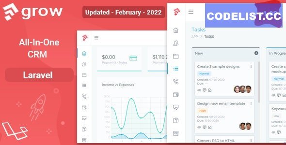 Grow CRM v2.5 - Laravel Project Management - nulled