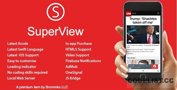 SuperView v3.1.0 - WebView App for iOS with Push Notification, AdMob, In-app Purchase