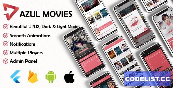 Movies App v1.0 - Admin panel ( movies &amp; series &amp; tv shows...) Flutter