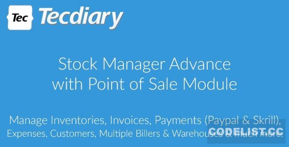 Stock Manager Advance with Point of Sale Module v3.4.40