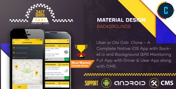 Taxi Booking App - A Complete Clone of UBER with User,Driver & Bacend CMS Coded with Native Android