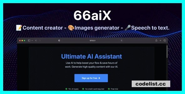 66aix v18.0.0 - AI Content, Chat Bot, Images Generator &amp; Speech to Text (SAAS) - nulled