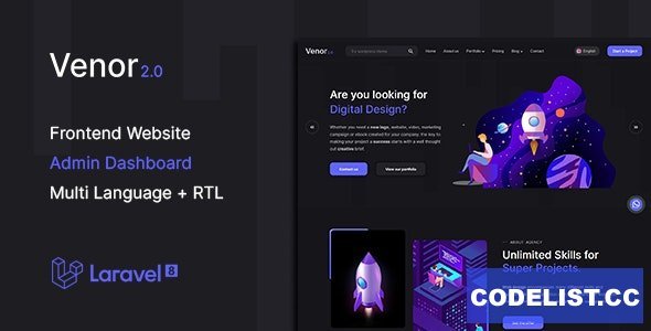 Venor v2.0 - Multipurpose Website CMS &amp; Creative Agency Management System