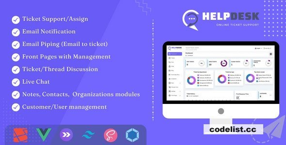 HelpDesk v3.74 - Online Ticketing System with Website - ticket support and management - nulled