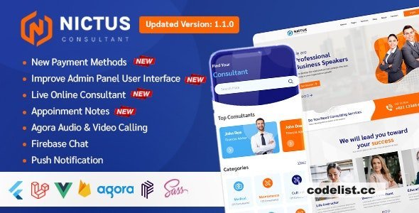 Nictus Consultation v1.1.3 - Complete online appointment booking solution with flutter mobile app &amp; laravel