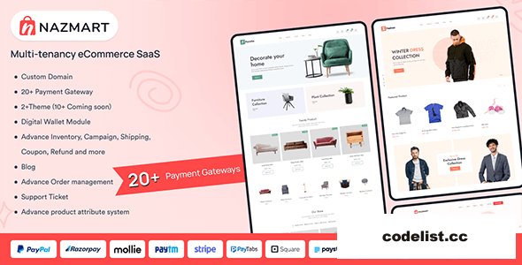 Nazmart v1.3.0 - Multi-Tenancy eCommerce Platform (SAAS) - nulled