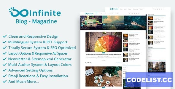 Infinite v4.1.1 - Blog &amp; Magazine Script - nulled