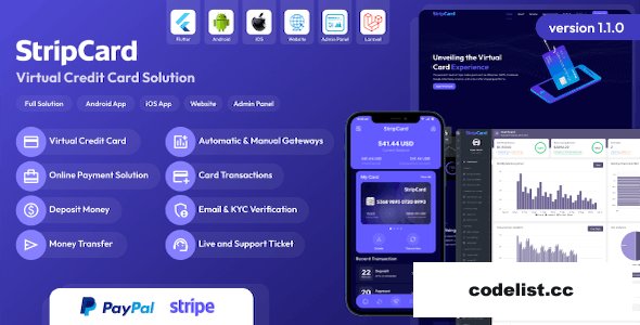 StripCard v3.5.0 - Virtual Credit Card Solution - nulled