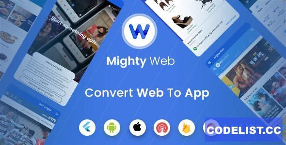 MightyWeb Webview v21.0 - Web to App Convertor (Flutter + Admin Panel)