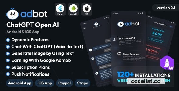 AdBot v1.0 - ChatGPT Open AI Android and iOS App