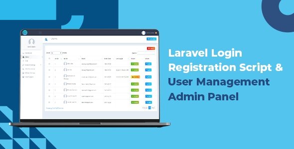 Laravel Login Registration Script &amp; User Management Admin Panel v1.0