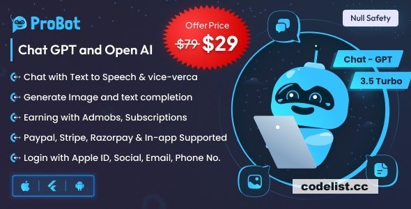 ProBot v2.0.3 - Open AI Chat, Writing Assistant &amp; Image Generator