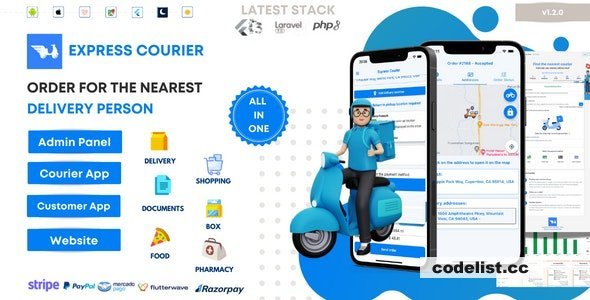 Express Courier Company and Delivery Man on Demand with Customer &amp; Courier App, Web and Admin Panel v1.2.1