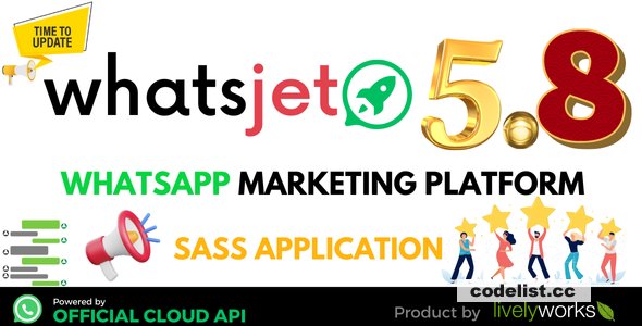WhatsJet SaaS v5.8.4 - A WhatsApp Marketing Platform with Bulk Sending, Campaigns, Chat Bots &amp; CRM - nulled