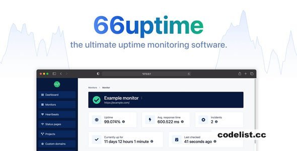 66Uptime v42.0.0 - Uptime & Cronjob Monitoring tool - nulled
