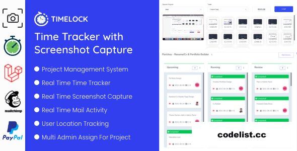 Timelock v1.5 - Project Management System With Screenshot Capture
