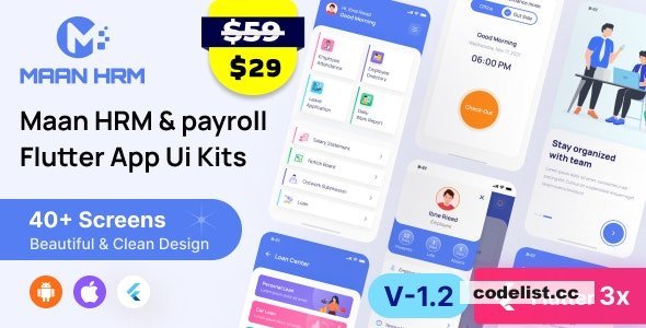 Maan HRM Flutter App UI Kit (Android &amp; iOS) v1.2
