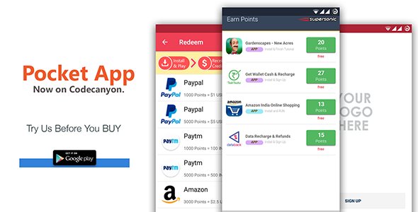 POCKET v3.0 - Android Rewards App