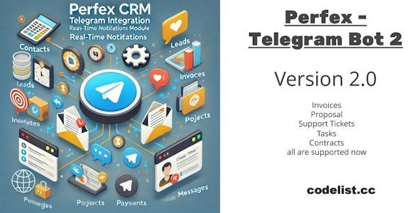 Perfex CRM and TelegramBot Notification Module v2.0