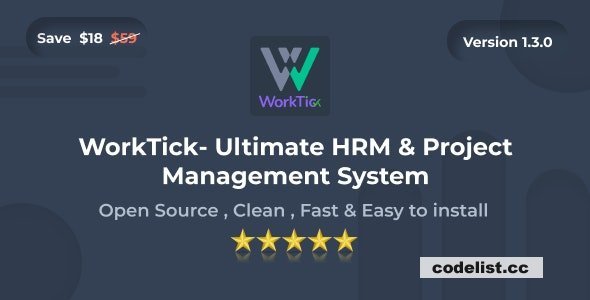 WorkTick v1.3 - HRM &amp; Project Management