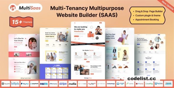 MultiSaas v1.2.4 - Multi-Tenancy Multipurpose Website Builder (Saas)
