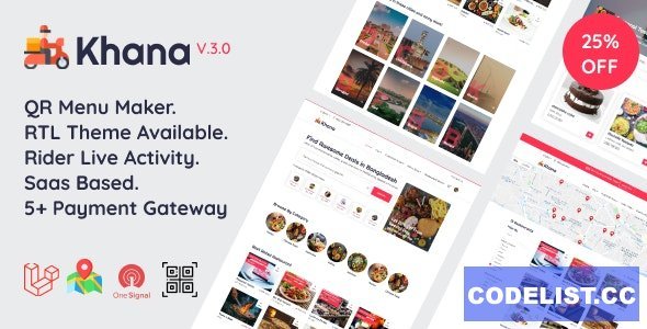 Khana v3.2.1 - Multi Resturant Food Ordering, Restaurant Management With Saas And QR Menu Maker