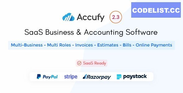 Accufy v2.3 - SaaS Business &amp; Accounting Software - nulled