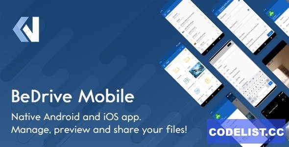 BeDrive Mobile v1.0.5 - Native Flutter Android and iOS app for File Storage PHP Script