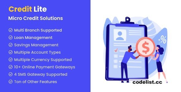 Credit Lite v1.7.1 - Multi Branch Loan &amp; Savings Management System