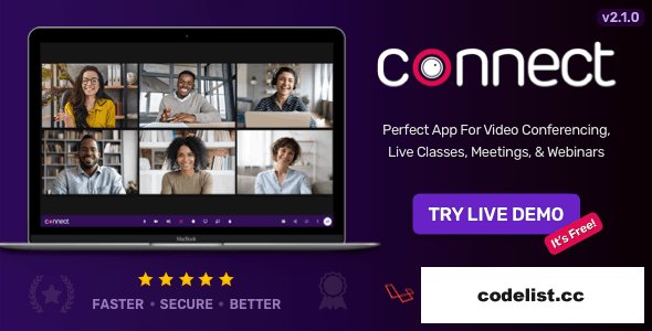 Connect v2.5.0 - Video Conference, Online Meetings, Live Class &amp; Webinar, Whiteboard, Live Chat - nulled