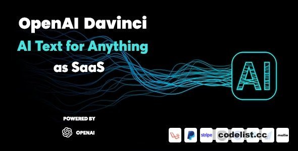OpenAI Davinci v1.3 - AI Writing Assistant and Content Creator as SaaS - nulled